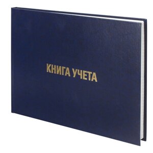 Книга учета 160 л., клетка, твердая, бумвинил, блок офсет, альбомная, А4 (210х295 мм), BRAUBERG, 130228