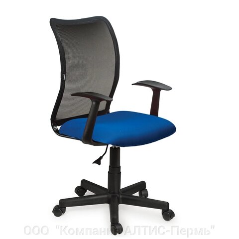 Кресло BRABIX Spring MG-307, с подлокотниками, комбинированное синее/черное TW, 531404 от компании ООО  "Компания АЛТИС-Пермь" - фото 1