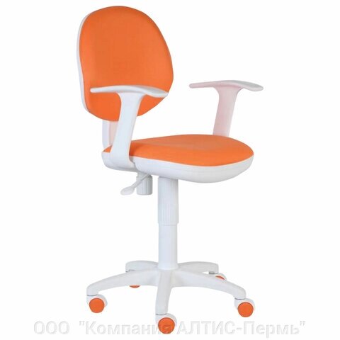 Кресло CH-W356AXSN с подлокотниками, оранжевое, пластик белый от компании ООО  "Компания АЛТИС-Пермь" - фото 1