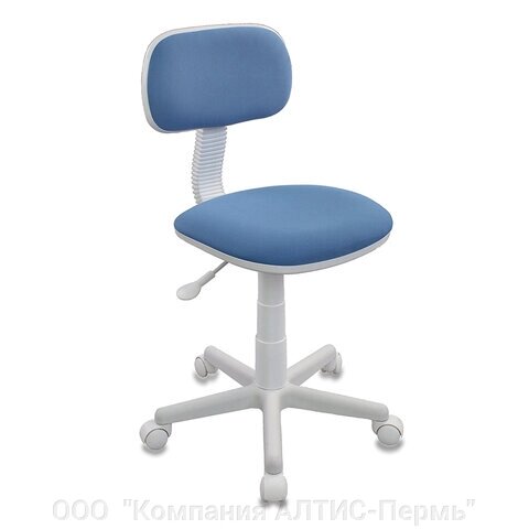 Кресло детское CH-W201NX, без подлокотников, пластик белый, голубое от компании ООО  "Компания АЛТИС-Пермь" - фото 1