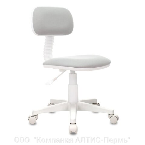 Кресло детское CH-W201NX, без подлокотников, пластик белый, серое от компании ООО  "Компания АЛТИС-Пермь" - фото 1