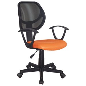 Кресло компактное BRABIX Flip MG-305, ткань TW, оранжевое/черное