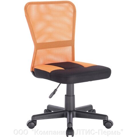 Кресло компактное BRABIX Smart MG-313, без подлокотников, комбинированное, черное/оранжевое, 531844 от компании ООО  "Компания АЛТИС-Пермь" - фото 1