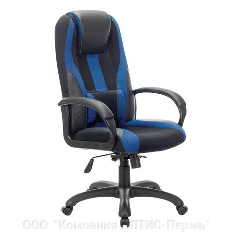 Кресло компьютерное BRABIX PREMIUM Rapid GM-102, экокожа/ткань, черное/синее, 532106 от компании ООО  "Компания АЛТИС-Пермь" - фото 1