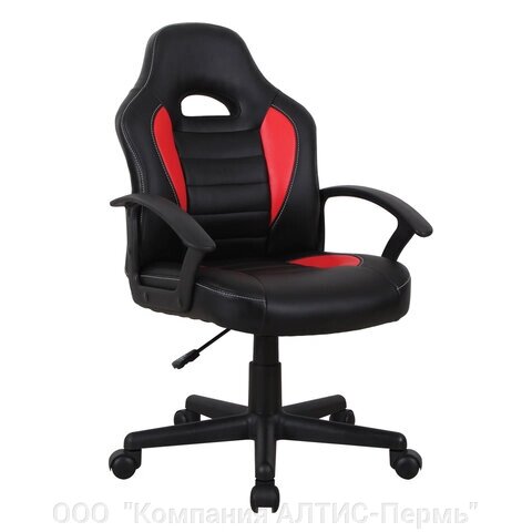 Кресло компьютерное BRABIX Spark GM-201, экокожа, черное/красное, 532503 от компании ООО  "Компания АЛТИС-Пермь" - фото 1