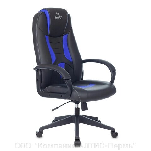 Кресло компьютерное ZOMBIE 8, экокожа, черное/синее от компании ООО  "Компания АЛТИС-Пермь" - фото 1