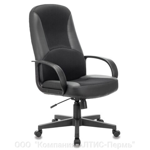 Кресло офисное BRABIX City EX-512, кожзаменитель черный, ткань черная, TW, 531407 от компании ООО  "Компания АЛТИС-Пермь" - фото 1