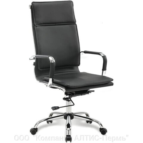 Кресло офисное BRABIX Cube EX-523, экокожа, хром, черное, 531946 от компании ООО  "Компания АЛТИС-Пермь" - фото 1