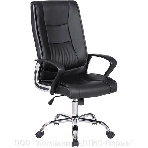 Кресло офисное BRABIX Forward EX-570, хром, экокожа, черное, 531837 от компании ООО  "Компания АЛТИС-Пермь" - фото 1