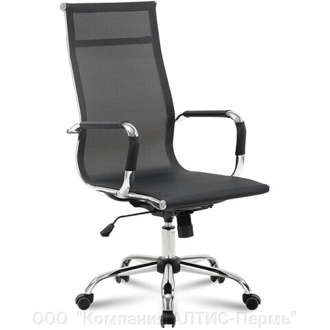 Кресло офисное BRABIX Line EX-530, хром, сетка, черное, 531846 от компании ООО  "Компания АЛТИС-Пермь" - фото 1