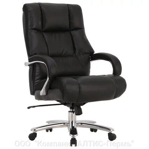 Кресло офисное BRABIX PREMIUM Bomer HD-007, НАГРУЗКА до 250 кг, рециклированная кожа, хром, черное, 531939 от компании ООО  "Компания АЛТИС-Пермь" - фото 1