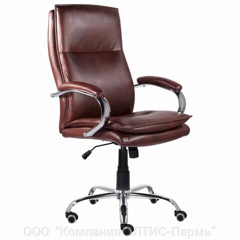Кресло офисное BRABIX PREMIUM Cuba EX-542, экокожа, коричневое, 532550 от компании ООО  "Компания АЛТИС-Пермь" - фото 1
