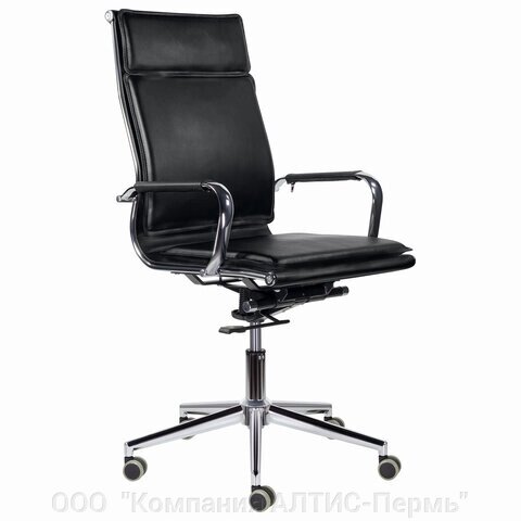Кресло офисное BRABIX PREMIUM Kayman EX-532, экокожа, хром, черное, 532543 от компании ООО  "Компания АЛТИС-Пермь" - фото 1