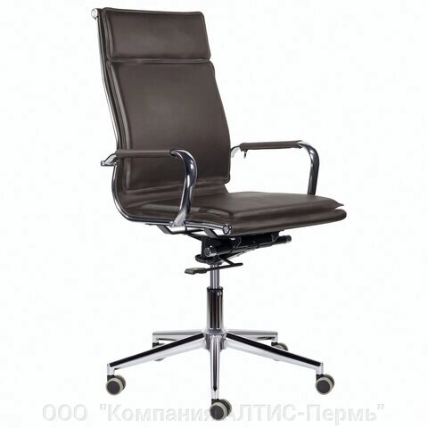 Кресло офисное BRABIX PREMIUM Kayman EX-532, экокожа, хром, темно-коричневое, 532545 от компании ООО  "Компания АЛТИС-Пермь" - фото 1