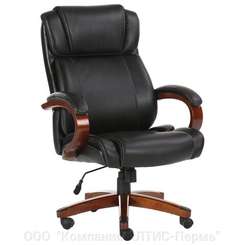 Кресло офисное BRABIX PREMIUM Magnum EX-701, дерево, рециклированная кожа, черное, 531827 от компании ООО  "Компания АЛТИС-Пермь" - фото 1