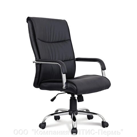 Кресло офисное BRABIX Space EX-508, экокожа, хром, черное, 530860 от компании ООО  "Компания АЛТИС-Пермь" - фото 1