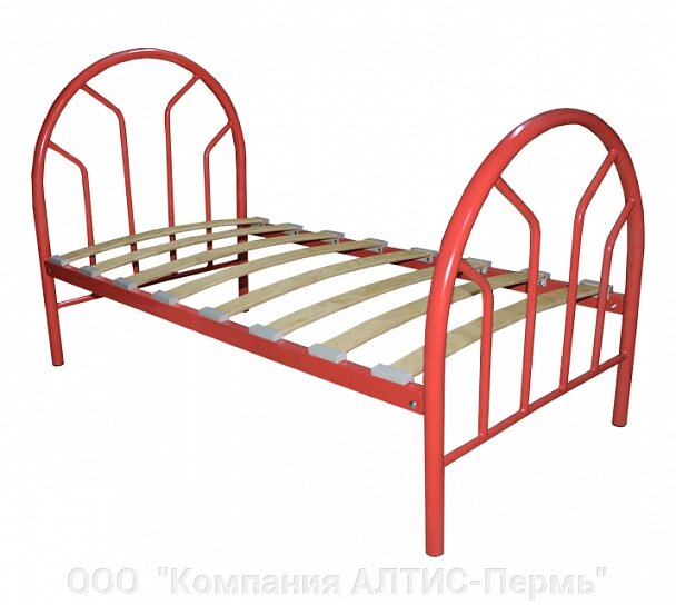 Кровать детская 1-ярусная «Софа-2» металлическая от компании ООО  "Компания АЛТИС-Пермь" - фото 1