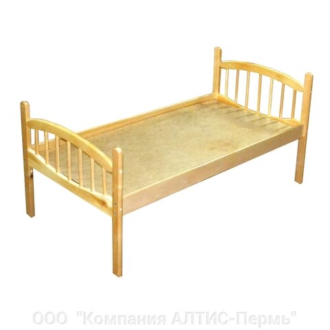 Кровать детская Ангелина, 1400х600х600 мм, фанера/дерево, настил ДВП от компании ООО  "Компания АЛТИС-Пермь" - фото 1