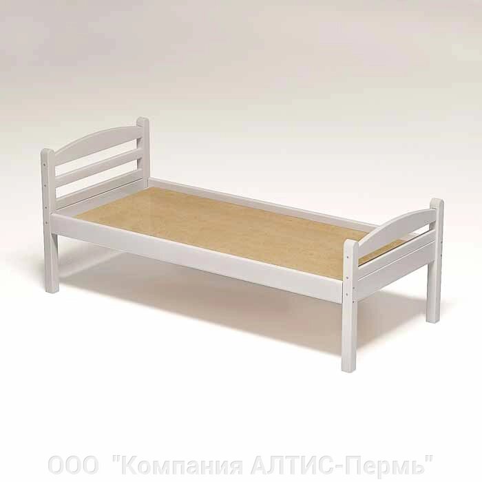 Кровать детская «Ника» (массив, краска) настил ДВП от компании ООО  "Компания АЛТИС-Пермь" - фото 1