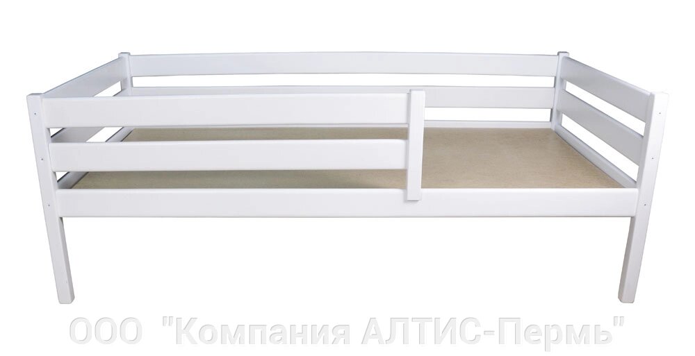 Кровать «Сева Юниор» (массив, лак) настил ДВП 1600 от компании ООО  "Компания АЛТИС-Пермь" - фото 1