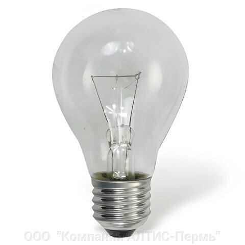 Лампа накаливания OSRAM Classic A CL E27, 60 Вт, грушевидная, прозрачная, колба d=60 мм, цоколь d=27 мм от компании ООО  "Компания АЛТИС-Пермь" - фото 1