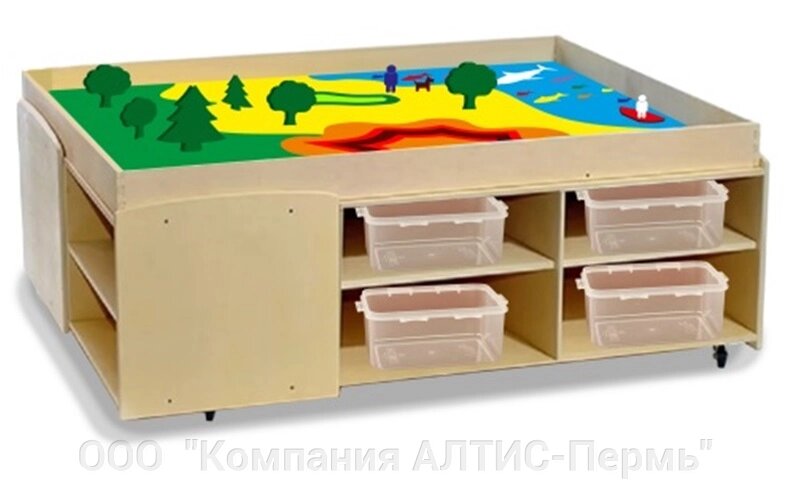 Ландшафтный стол с набором игрушек 1200*800*470 от компании ООО  "Компания АЛТИС-Пермь" - фото 1