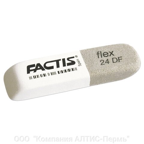 Ластик большой FACTIS Flex 24 DF, 74х20х10 мм, бело-серый, прямоугольный, CCF24DF от компании ООО  "Компания АЛТИС-Пермь" - фото 1