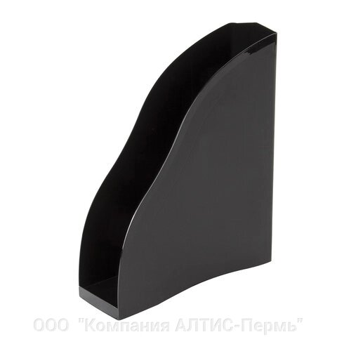 Лоток вертикальный для бумаг BRAUBERG Cosmo (260х85х315 мм), черный, 237006 от компании ООО  "Компания АЛТИС-Пермь" - фото 1