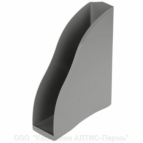 Лоток вертикальный для бумаг BRAUBERG Cosmo (260х85х315 мм), серый, 237007 от компании ООО  "Компания АЛТИС-Пермь" - фото 1