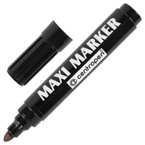 Маркер перманентный универсальный ЧЕРНЫЙ CENTROPEN Maxi Marker, 2-4 мм, 8936