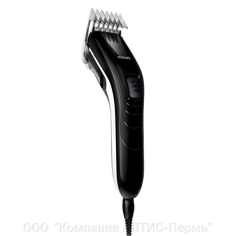 Машинка для стрижки волос PHILIPS QC5115/15, 11 установок длины, сеть, черная от компании ООО  "Компания АЛТИС-Пермь" - фото 1