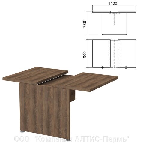 Модуль стола для переговоров Приоритет, 1400х900х750 мм, лагос (КОМПЛЕКТ) от компании ООО  "Компания АЛТИС-Пермь" - фото 1
