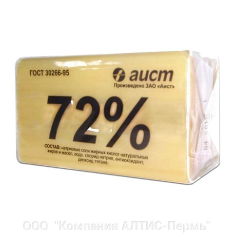 Мыло хозяйственное 72%, 200 г, (Аист) Классическое, в упаковке от компании ООО  "Компания АЛТИС-Пермь" - фото 1