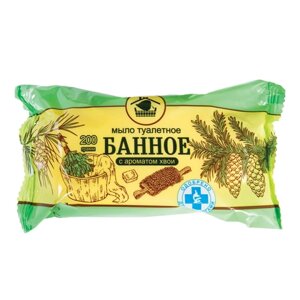 Мыло туалетное 200 г, БАННОЕ (Меридиан), Хвоя