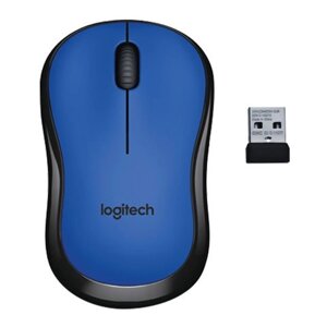 Мышь беспроводная LOGITECH M220, 2 кнопки + 1 колесо-кнопка, оптическая, сине-чёрная, 910-004879