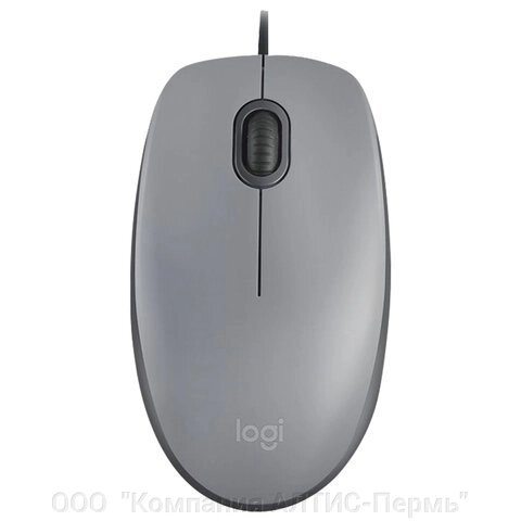 Мышь проводная LOGITECH M110, USB, 2 кнопки+1 колесо-кнопка, оптическая, серая, 910-005490 от компании ООО  "Компания АЛТИС-Пермь" - фото 1