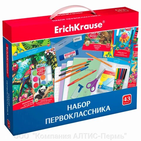 Набор школьных принадлежностей в подарочной коробке ERICH KRAUSE, 43 предмета, 45413 от компании ООО  "Компания АЛТИС-Пермь" - фото 1