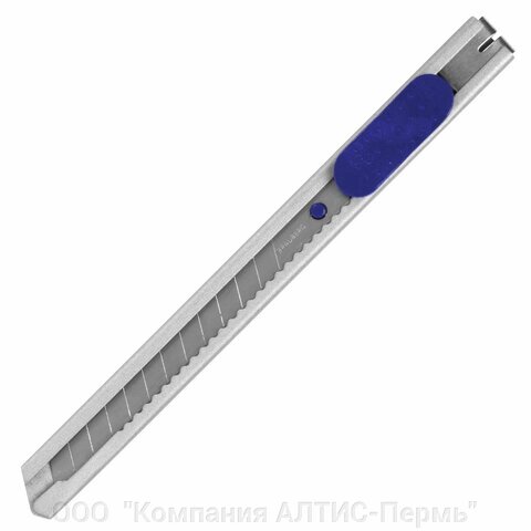 Нож канцелярский 9 мм BRAUBERG Extra 60 металлический, подвес, 237085 от компании ООО  "Компания АЛТИС-Пермь" - фото 1