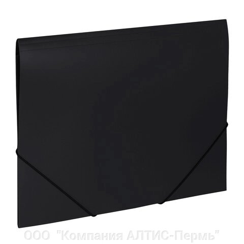 Папка на резинках BRAUBERG Office, черная, до 300 листов, 500 мкм, 227713 от компании ООО  "Компания АЛТИС-Пермь" - фото 1