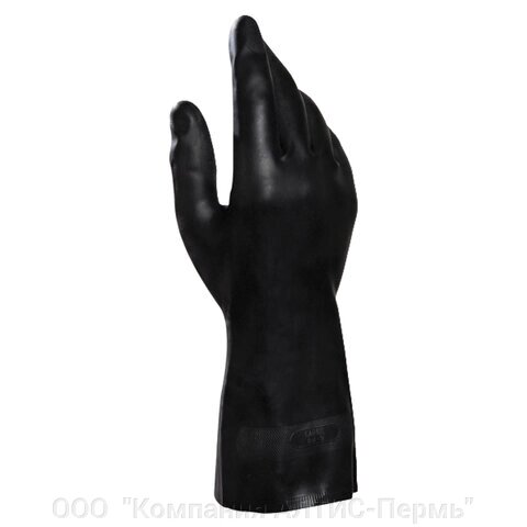 Перчатки латексно-неопреновые MAPA Technic/UltraNeo 401, хлопчатобумажное напыление, размер 8 (M), черные от компании ООО  "Компания АЛТИС-Пермь" - фото 1