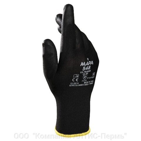Перчатки нейлоновые MAPA Ultrane 548, полиуретановое покрытие (облив), размер 10 (XL), черные от компании ООО  "Компания АЛТИС-Пермь" - фото 1