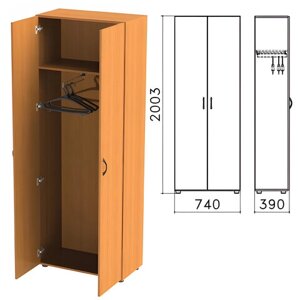 Шкаф для одежды Фея, 740х390х2000 мм, цвет орех милан, ШФ17.5