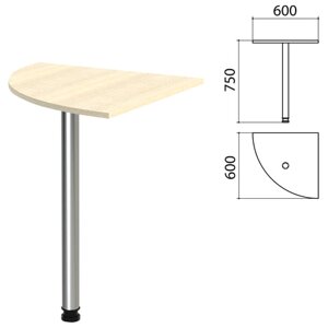 Стол приставной угловой Канц, 600х600х750 мм, цвет дуб молочный (КОМПЛЕКТ)