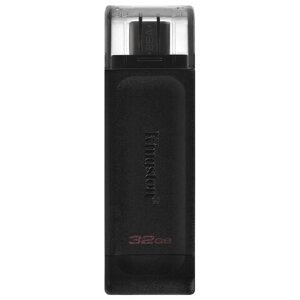 Флеш-диск 32GB KINGSTON DataTraveler 70, разъем Type-C 3.2, черный, DT70/32GB