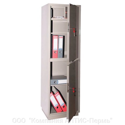 Шкаф металлический для документов КБС-032Т, 1550х470х390 мм, 48 кг, 2 отделения, сварной - Россия