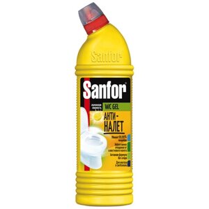 Средство для уборки туалета 750 г, SANFOR WC gel (Санфор гель) Лимонная свежесть