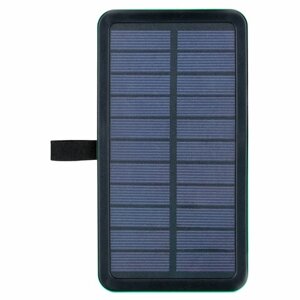 Аккумулятор внешний POWER BANK 10000 mAh, CACTUS CS-PBFSPT-10000, 2 USB, солнечная батарея