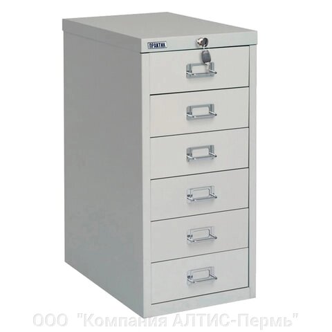 Шкаф металлический для документов ПРАКТИК MDC-A4/650/6, 6 ящиков, 650х277х405 мм, собранный - наличие