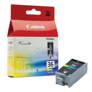 Картридж струйный CANON (CLI-36) PIXMA iP100, цветной, оригинальный, ресурс 250 стр.