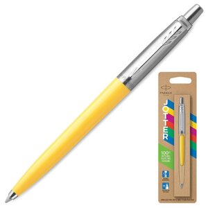 Ручка шариковая PARKER Jotter Orig Yellow, корпус желтый, нержавеющая сталь, блистер, синяя, 2076056